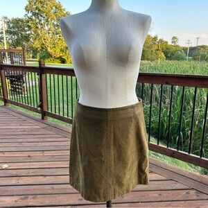 Free People Faux Leather Brown Mini Skirt Size Medium